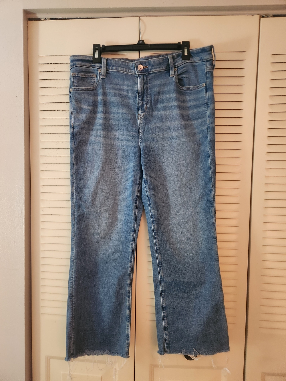 American Eagle Outfitters Light Blue Flare Jeans Crop
